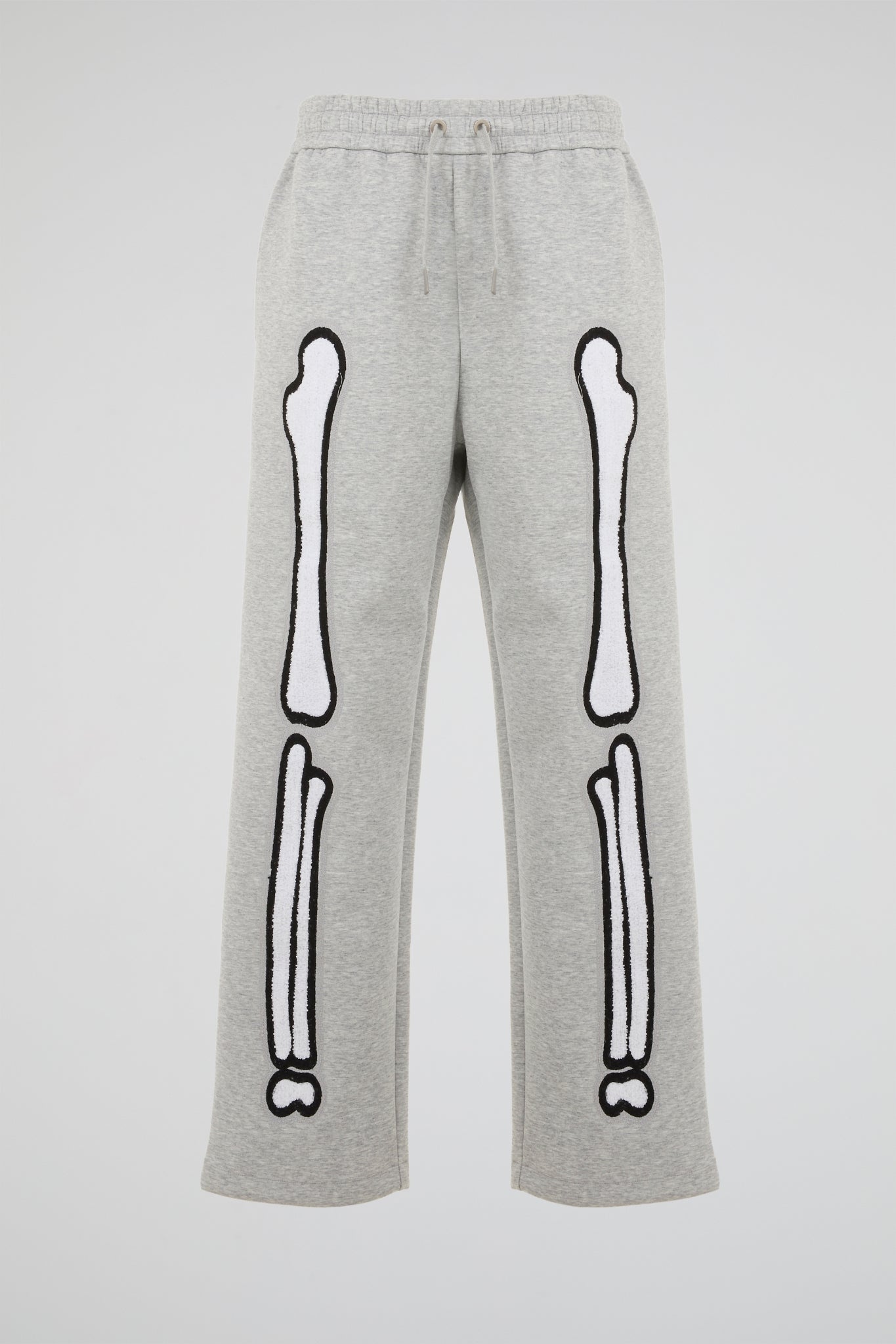 BHYPE GREY & WHITE SKELETON CHENILLE SWEATPANTS