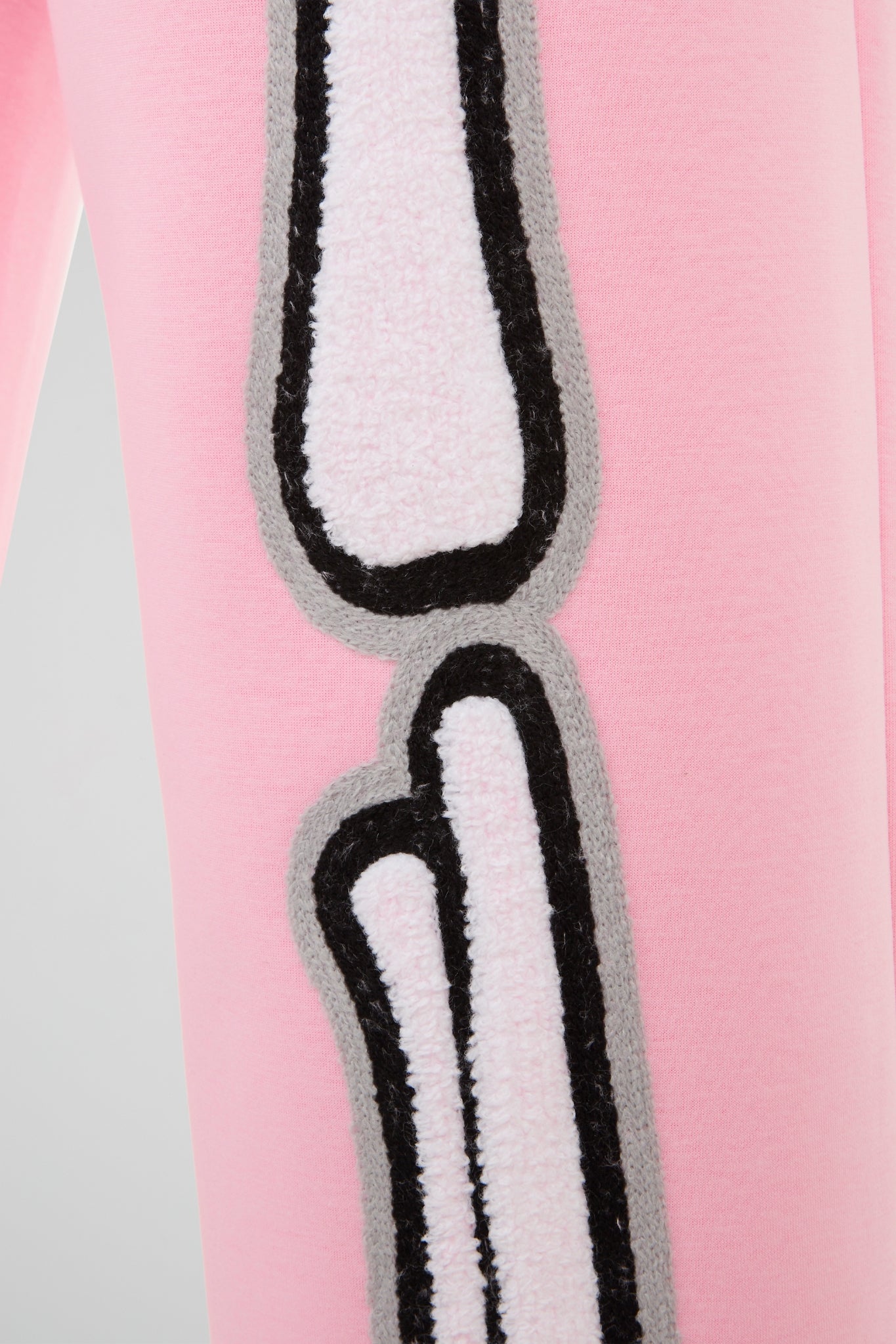BHYPE PINK & WHITE SKELETON CHENILLE SWEATPANTS