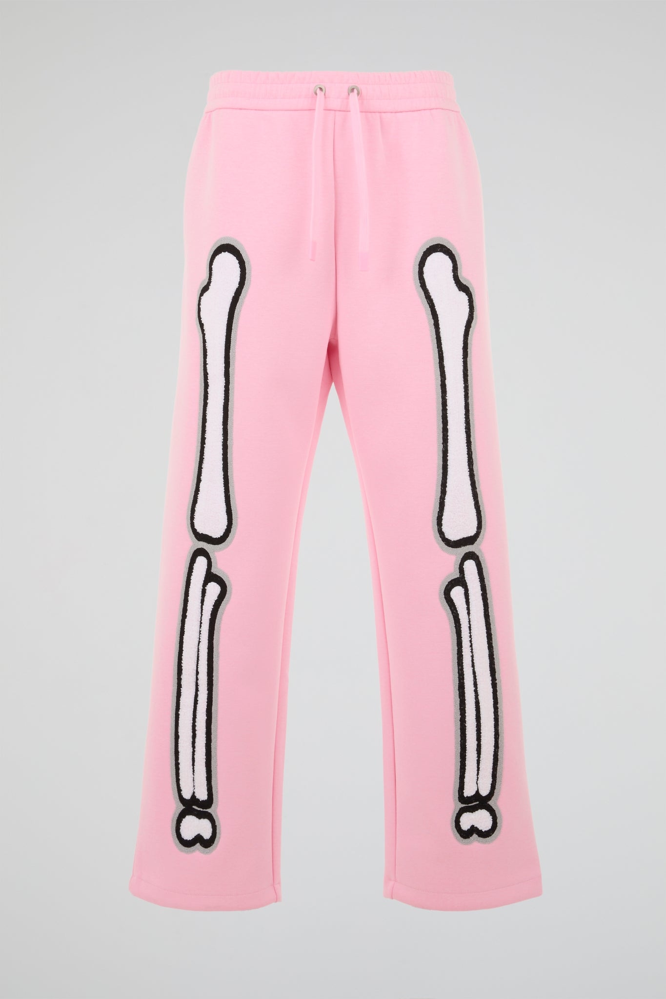 BHYPE PINK & WHITE SKELETON CHENILLE SWEATPANTS