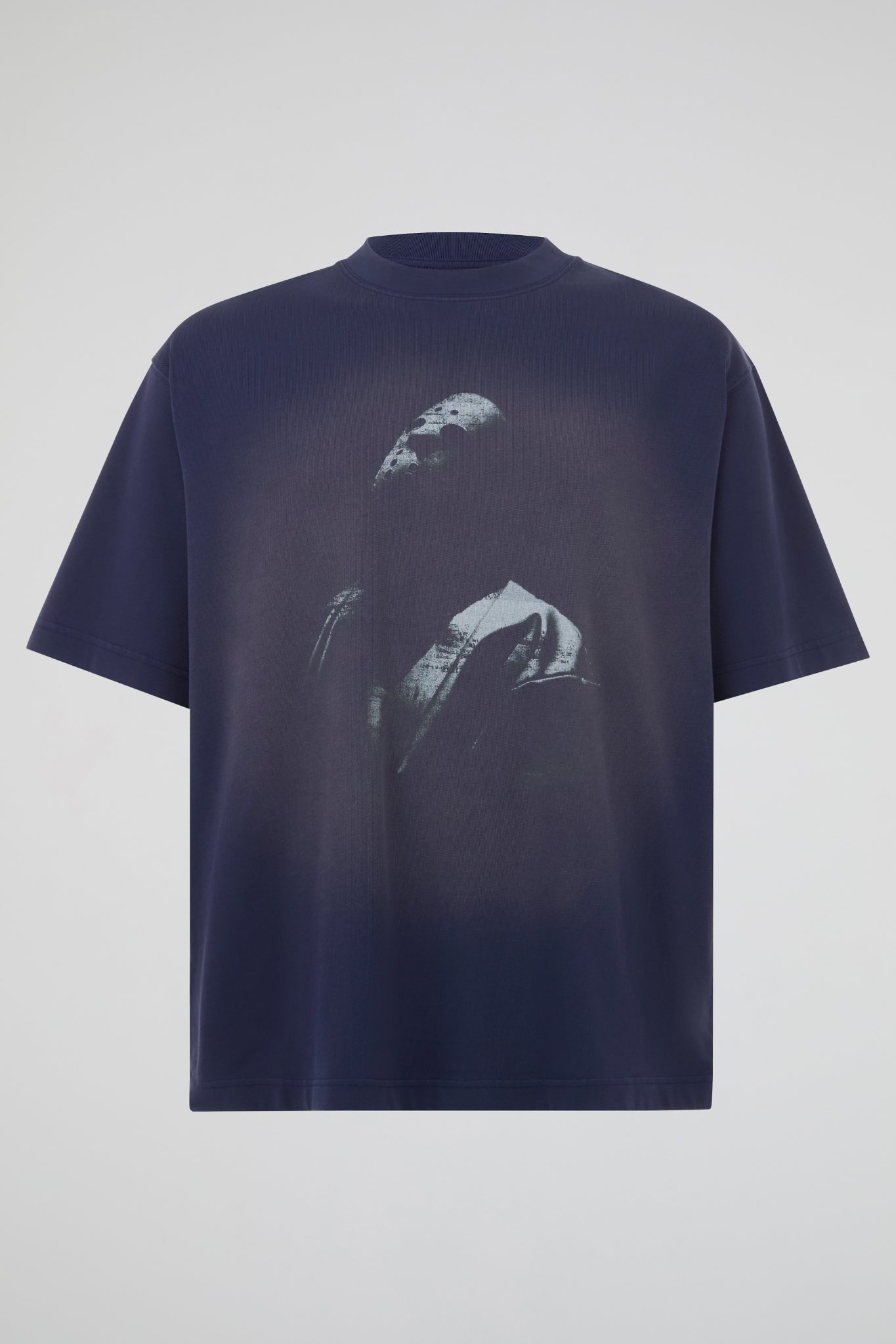 Dumist - Navy Portrait Graphic T-Shirt