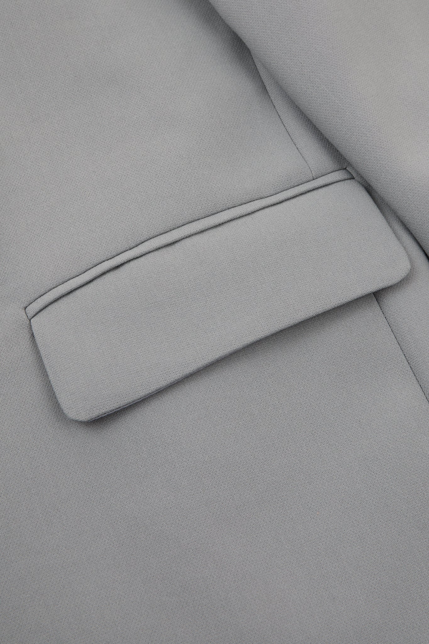 Dumist – Grey Minimal Collarless Blazer