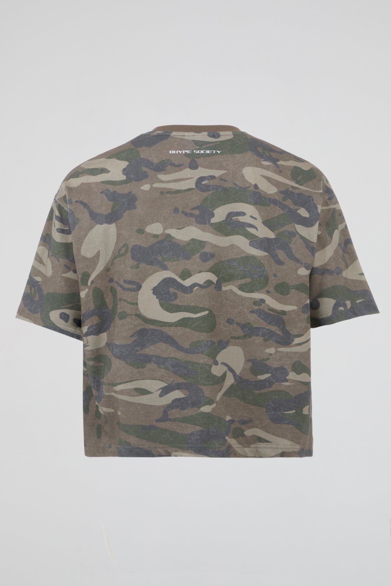 BHYPE CAMO SKELETON NY RIB CAGE BOXY TEE