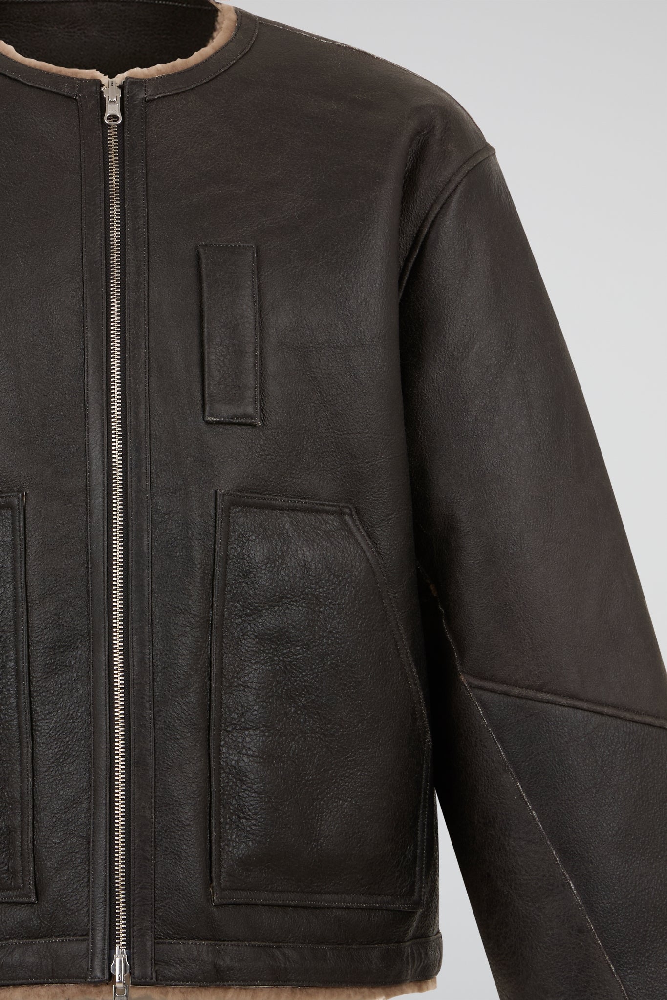 Dumist – Reversible Shearling Zip Jacket