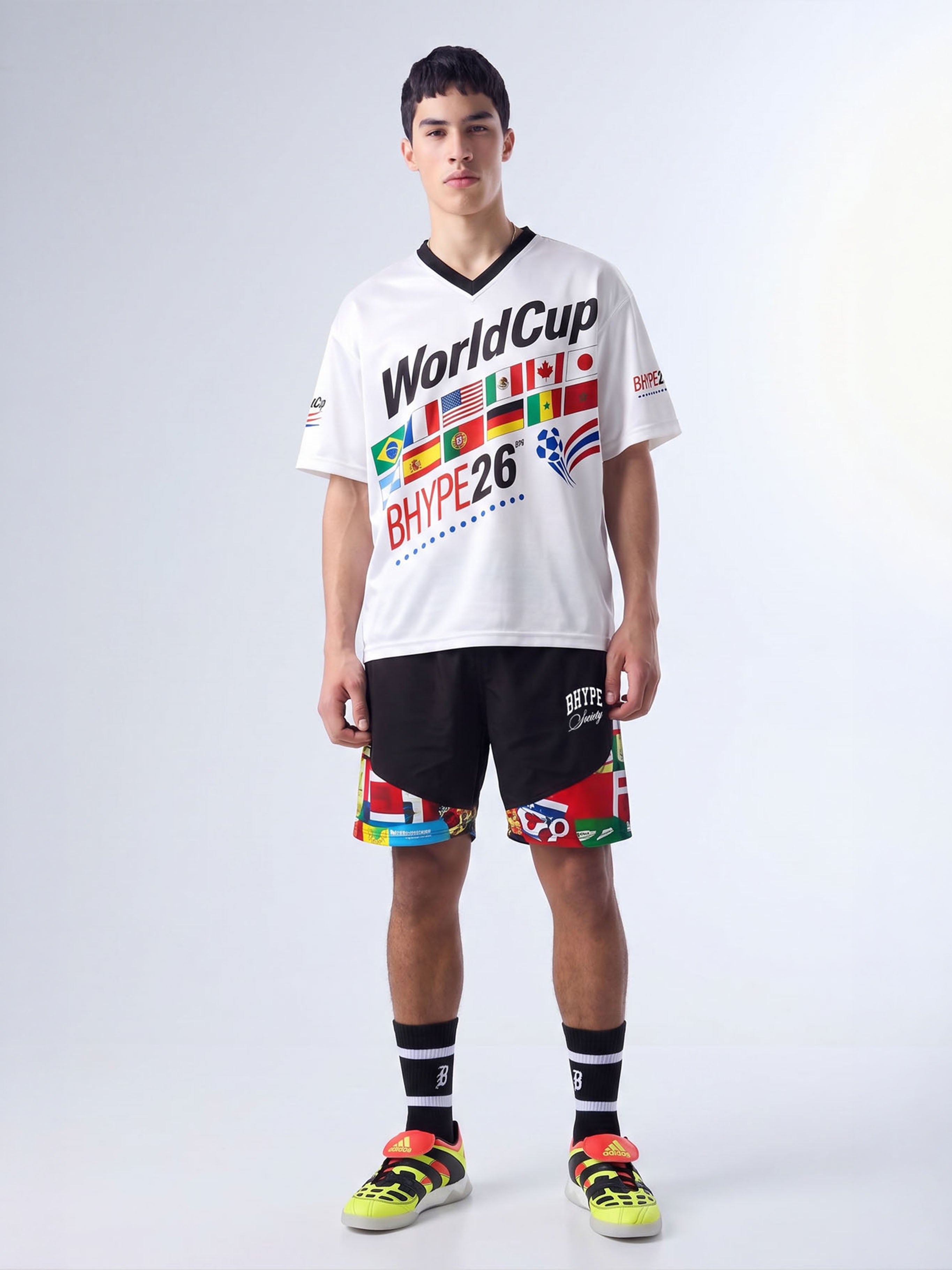 BHYPE World Cup 26 White Flags Jersey