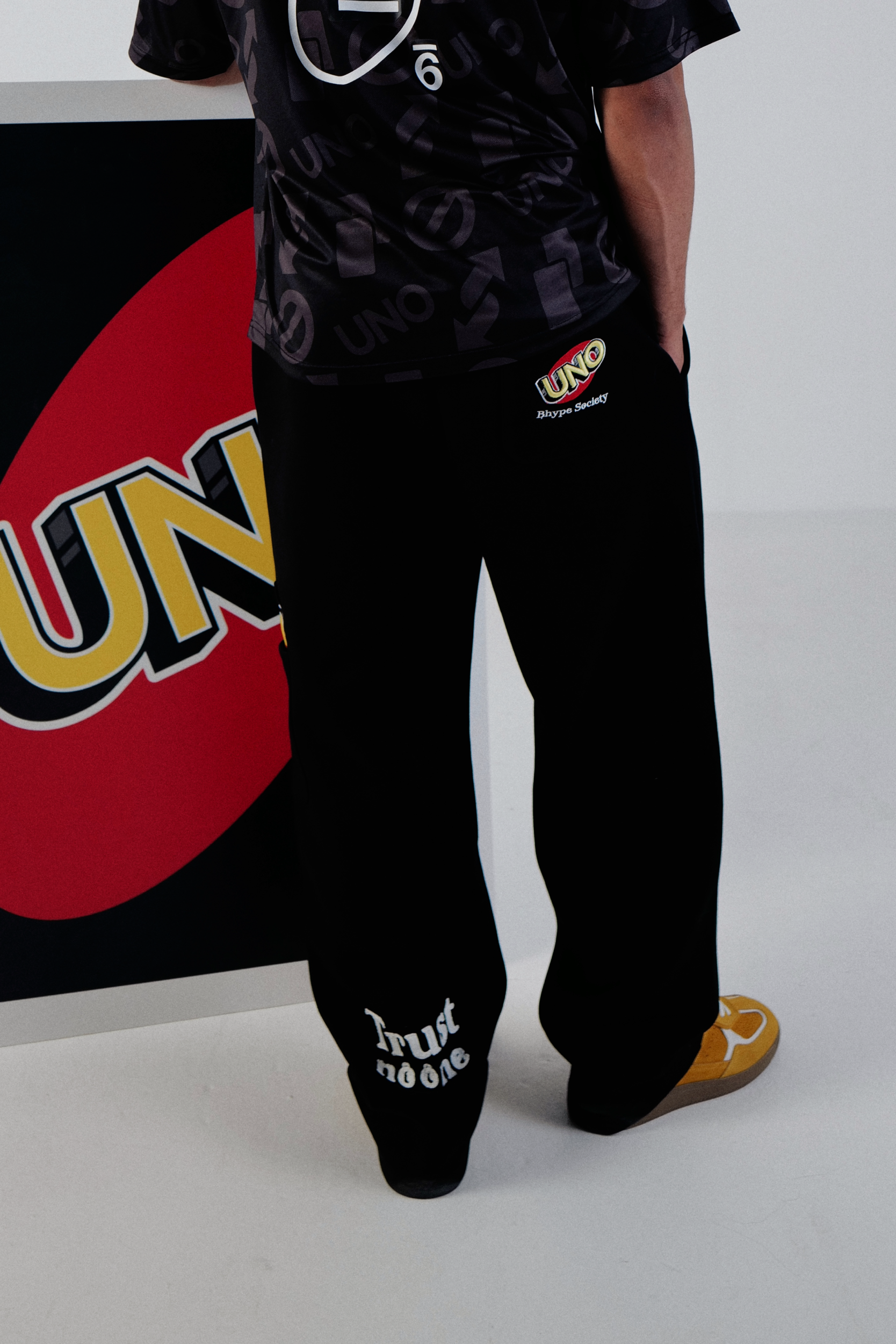 BHYPE x UNO® Trust No One Black Jogger Pants