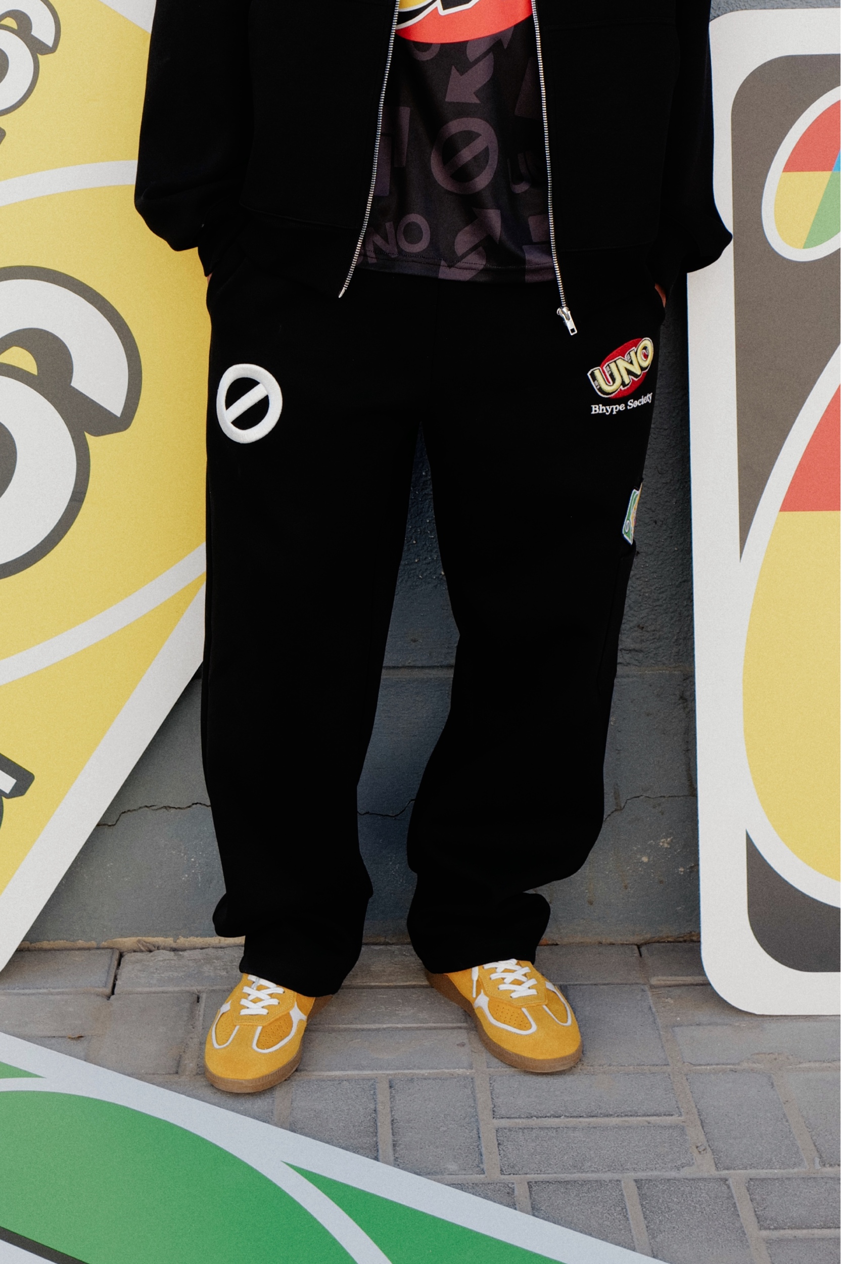 BHYPE x UNO COLLECTION BLACK SWEATPANTS