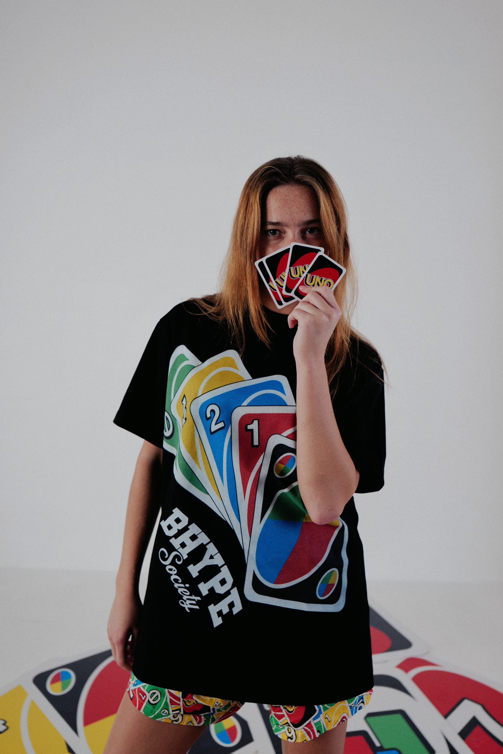 BHYPE x UNO® Card Stack Black T-Shirt
