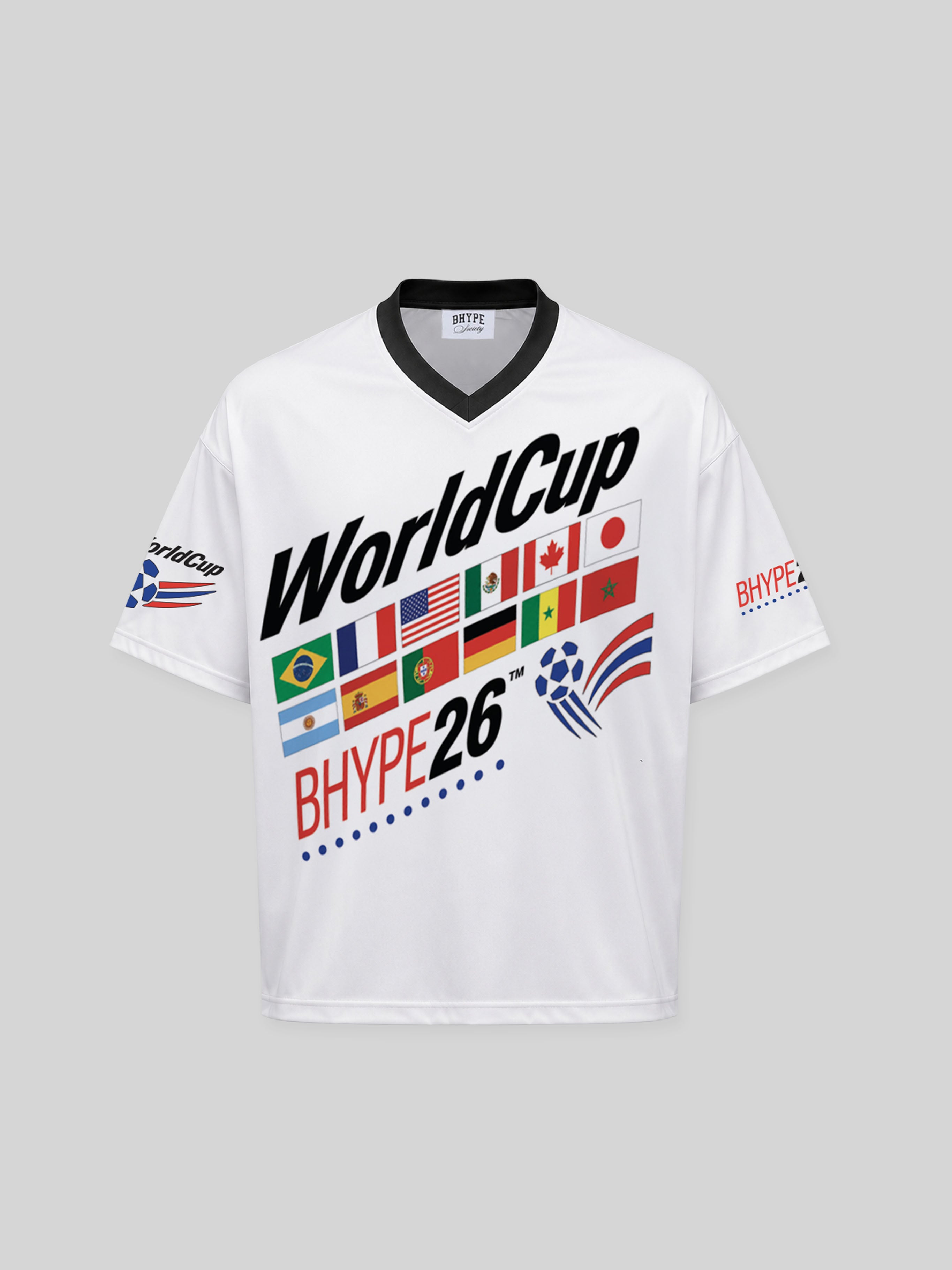 BHYPE World Cup 26 White Flags Jersey