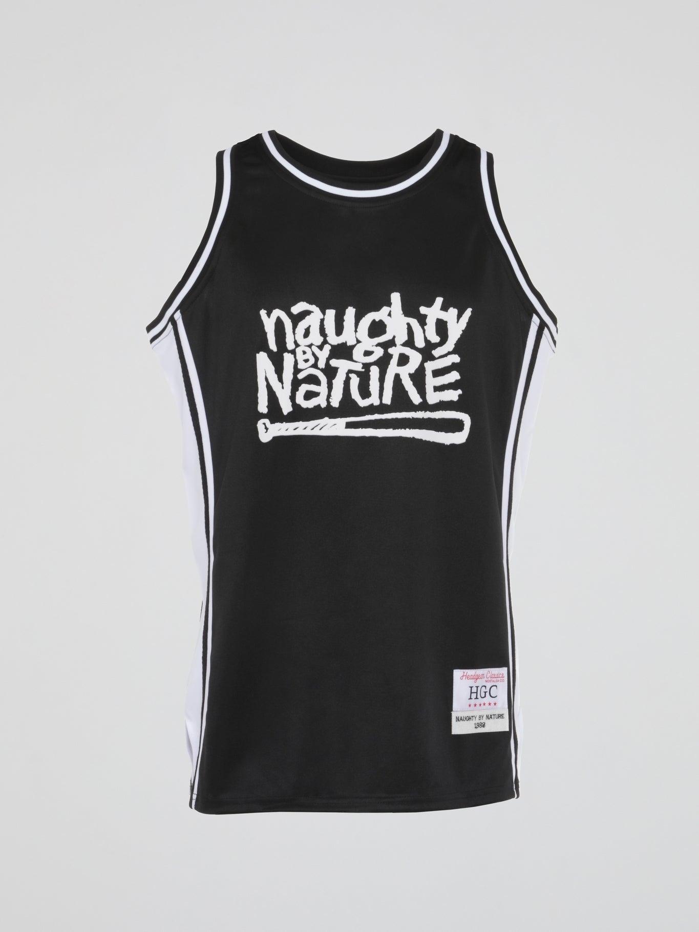 Black Naughty By Nature Basketball Jersey - B-Hype Society