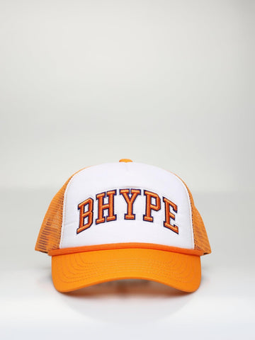 Bhype Society - Bhype Trucker Hat White & Orange