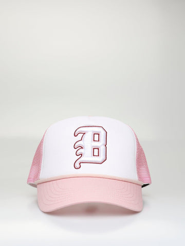 Bhype Society - Bhype Trucker Hat White & Pink