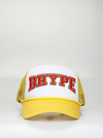 Bhype Society - Bhype Trucker Hat White & Yellow