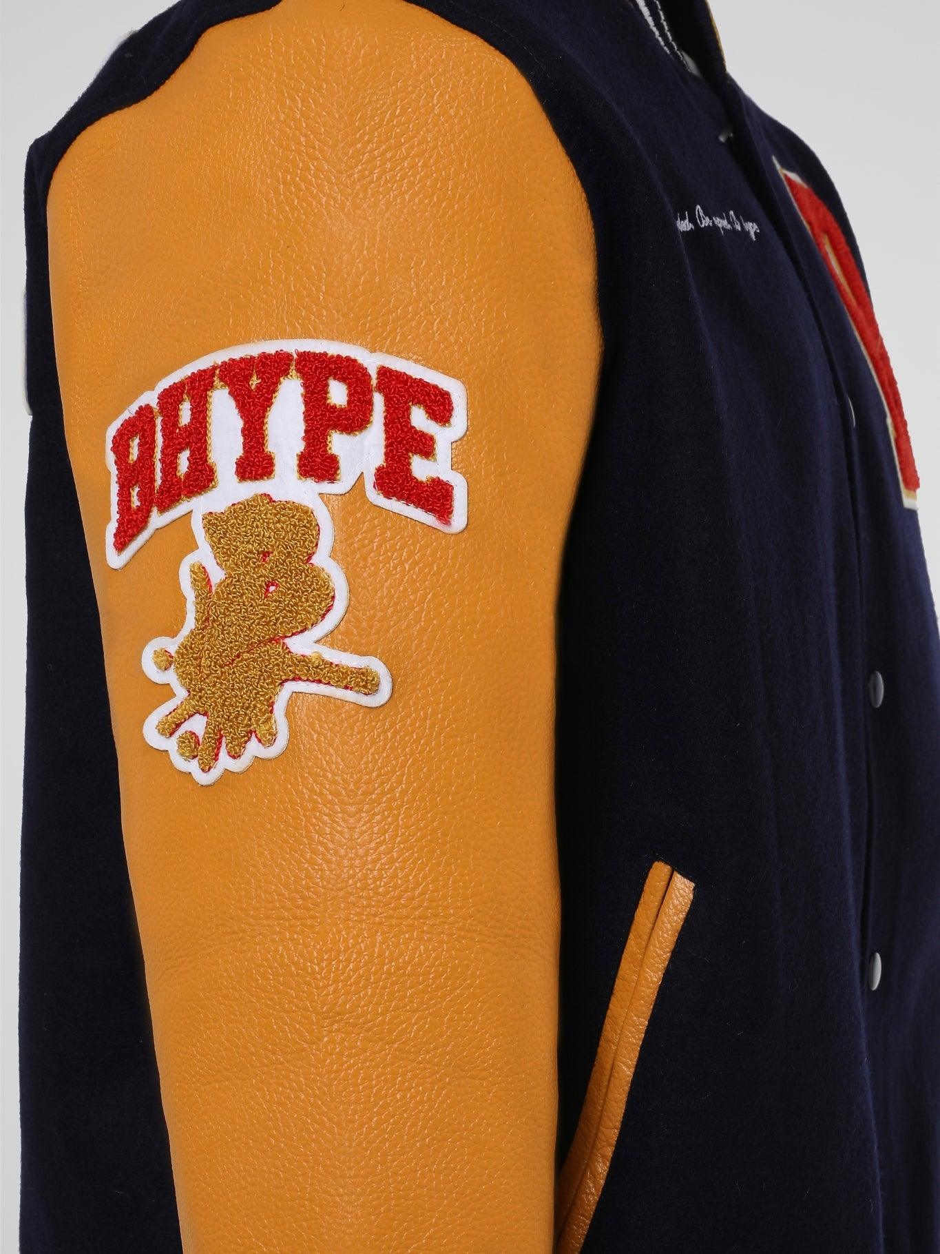 BHYPE VARSITY COLLECTION JACKET BLUE/YELLOW - B-Hype Society