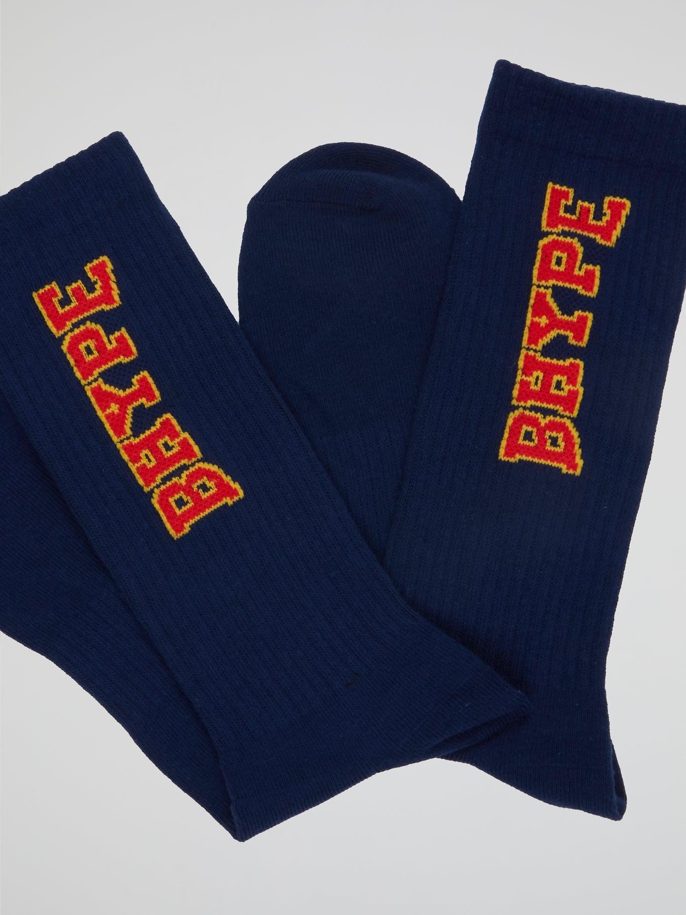 Varsity B Socks Blue - B-Hype Society