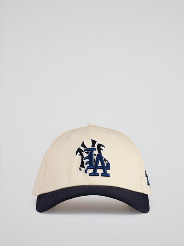 BHYPE SOCIETY BEIGE HAT - BLUE CITY LOGOS