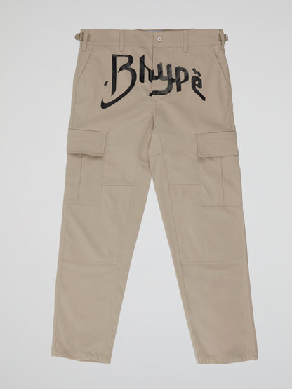 BHYPE SOCIETY BEIGE CARGO PANTS