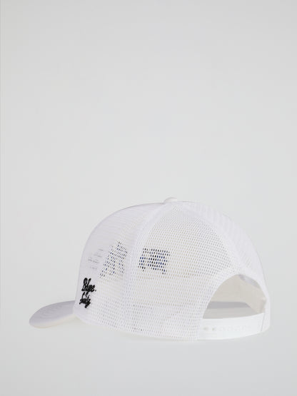 BHYPE SOCIETY WHITE TRUCKER HAT - CITIES LOGOS