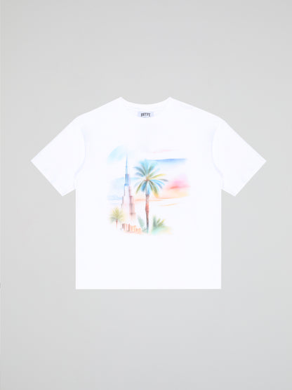 BHYPE SOCIETY - DUBAI PAINTING WHITE TSHIRT