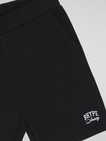 BHYPE SOCIETY BLACK SHORTS