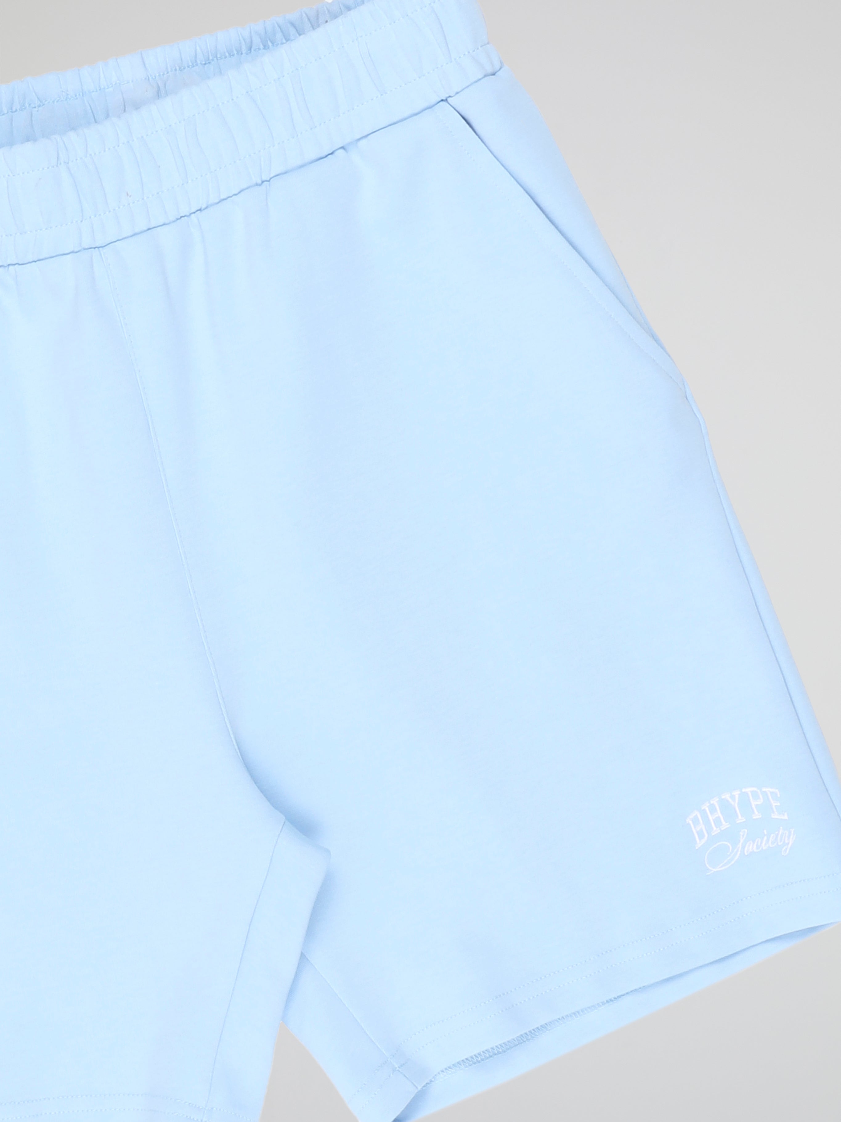 BHYPE SOCIETY LIGHT BLUE SHORTS