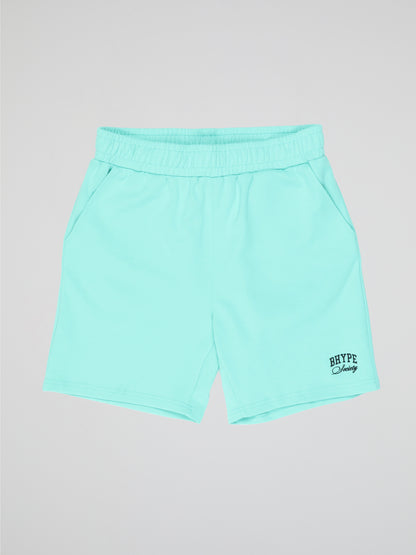 BHYPE SOCIETY TURQUOISE SHORTS