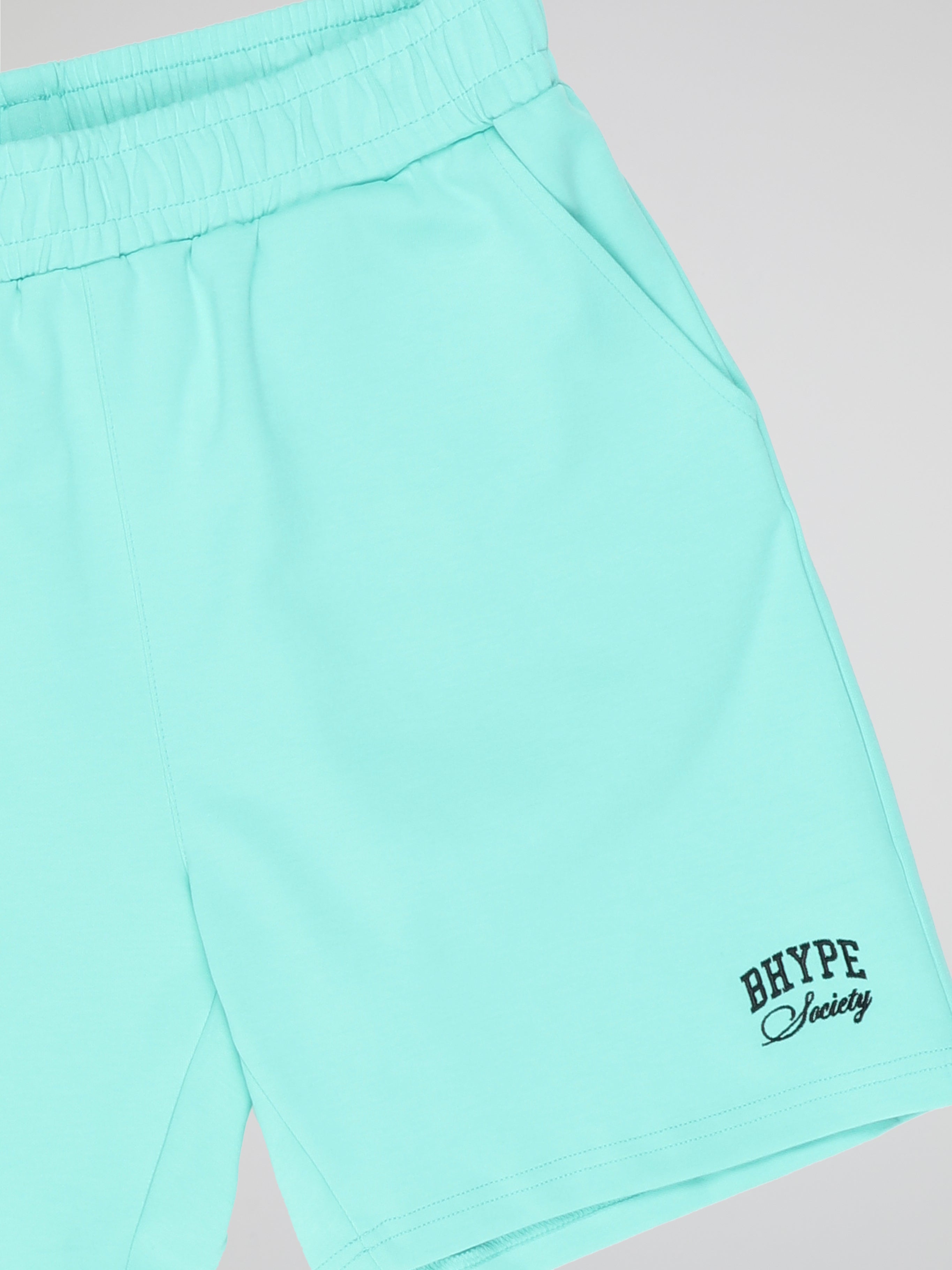 BHYPE SOCIETY TURQUOISE SHORTS