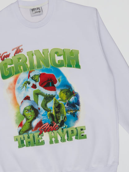 BHYPE SOCIETY x THE GRINCH WHITE SWEATSHIRT