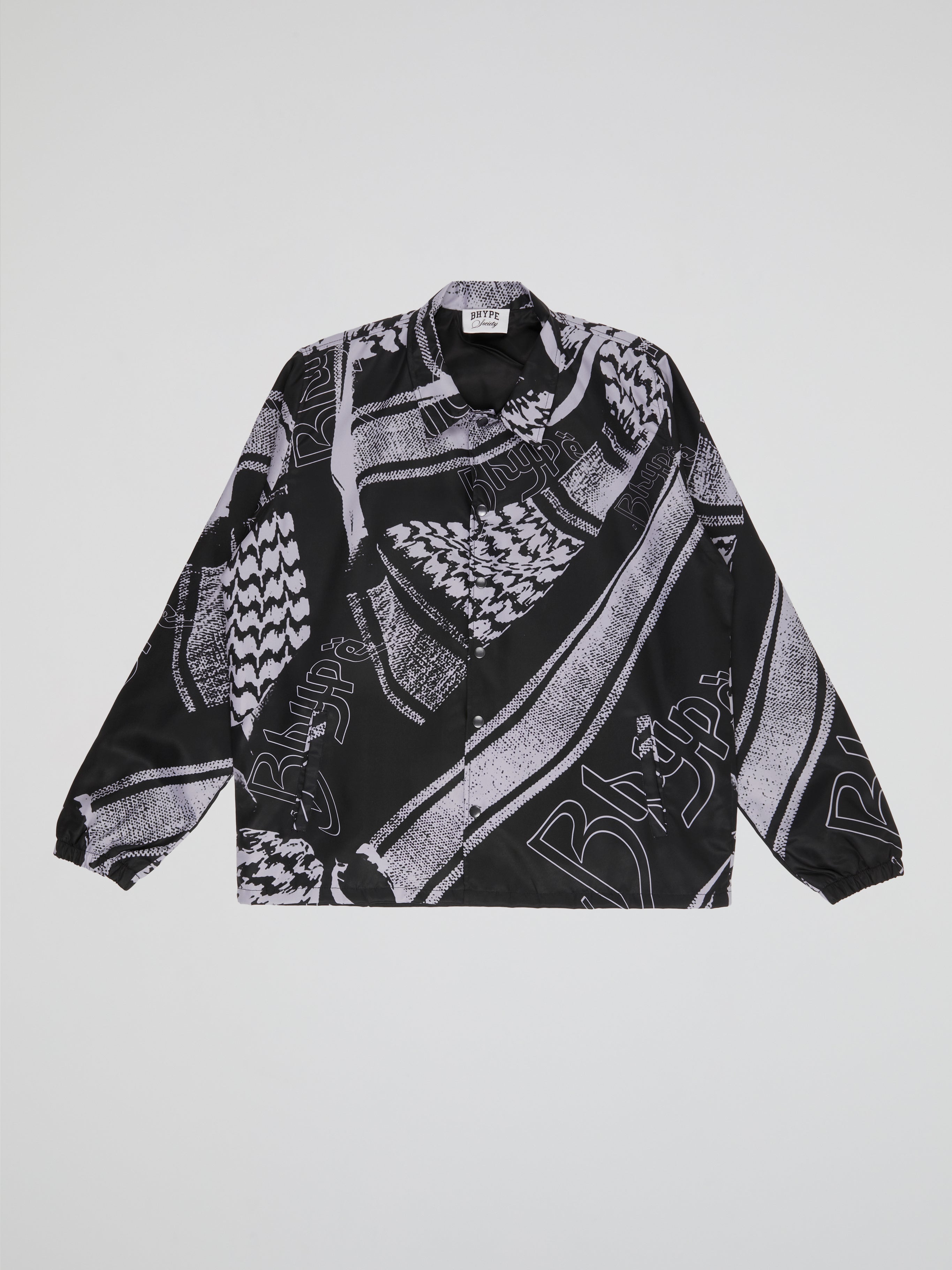 BHYPE SOCIETY BLACK & WHITE JACKET - KEFFIYEH COLLECTION