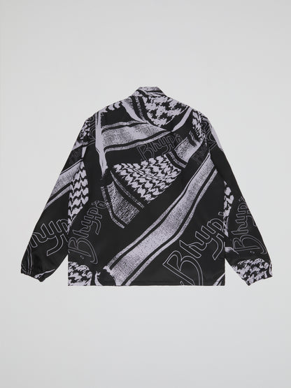 BHYPE SOCIETY BLACK & WHITE JACKET - KEFFIYEH COLLECTION