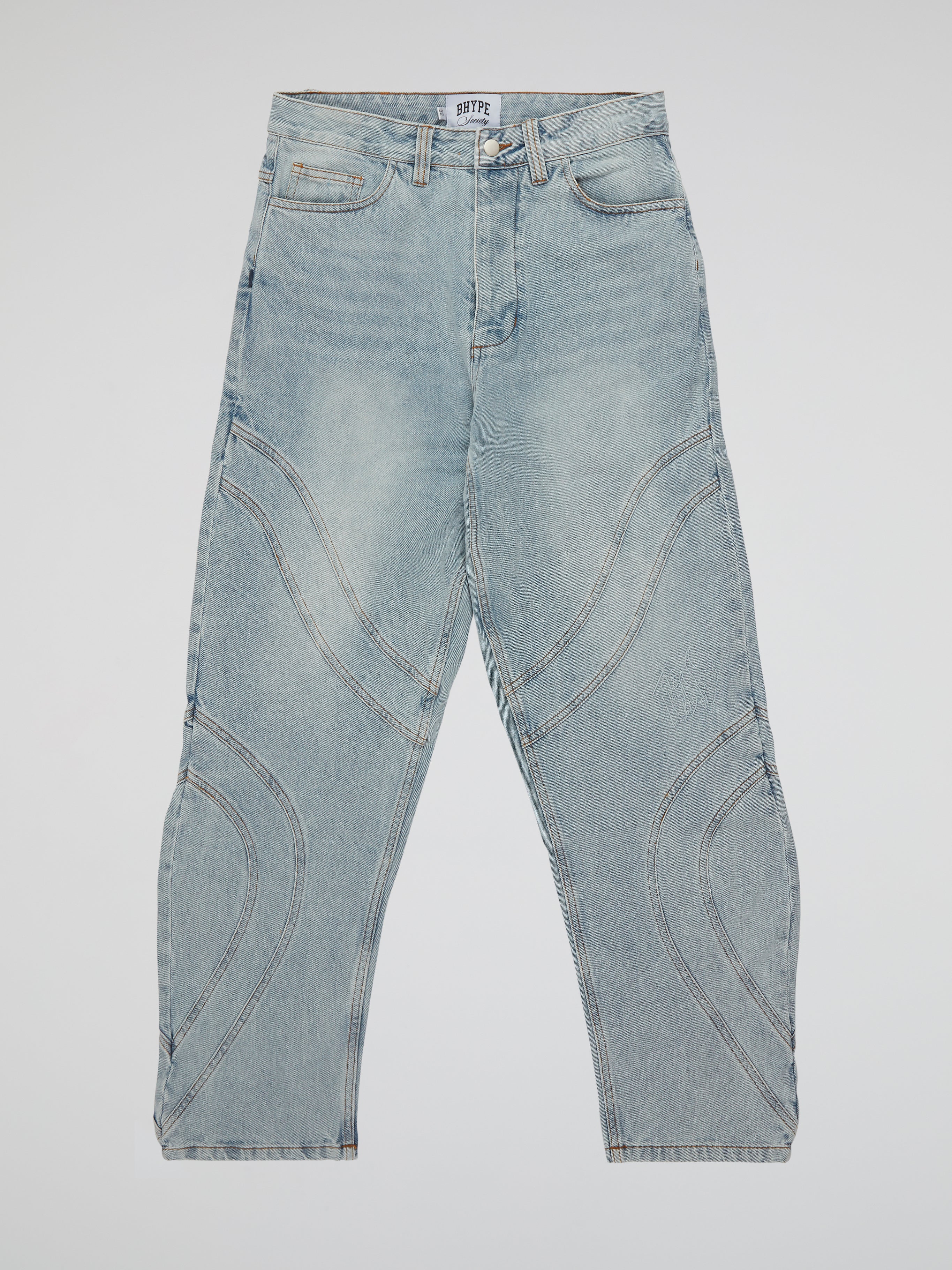 BHYPE SOCIETY LIGHT BLUE DENIM PANTS