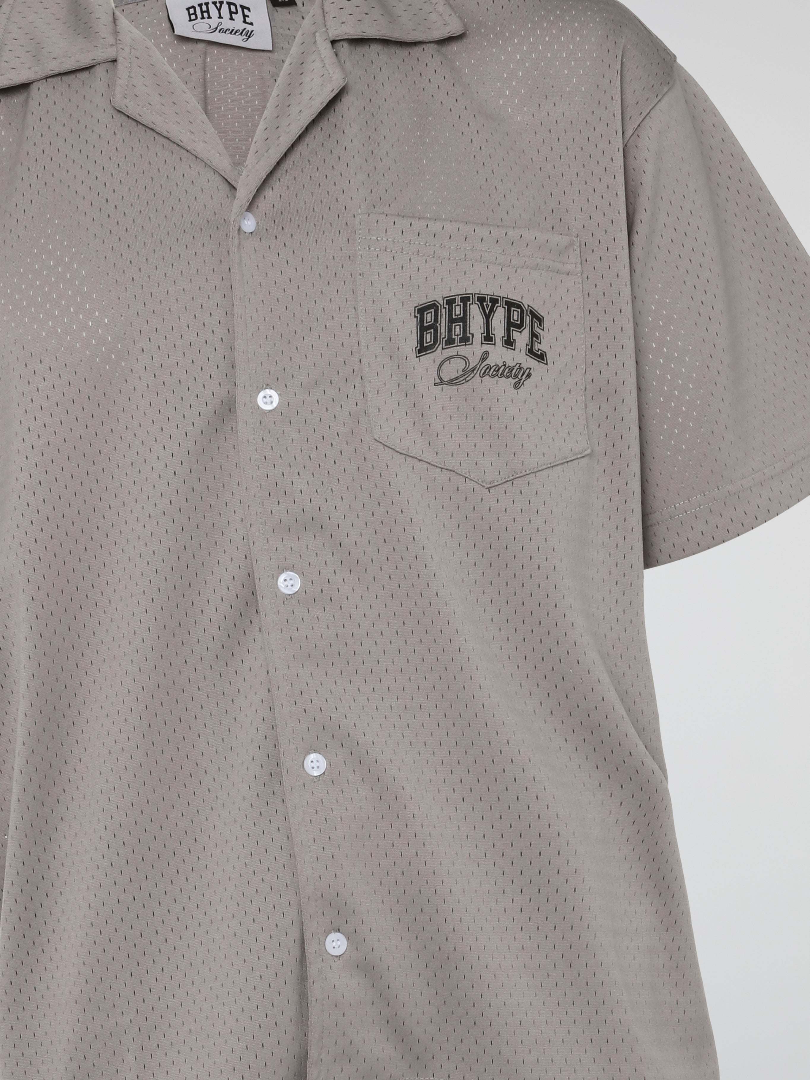 BHYPE SOCIETY GREY MESH SHORT & SHIRT SET