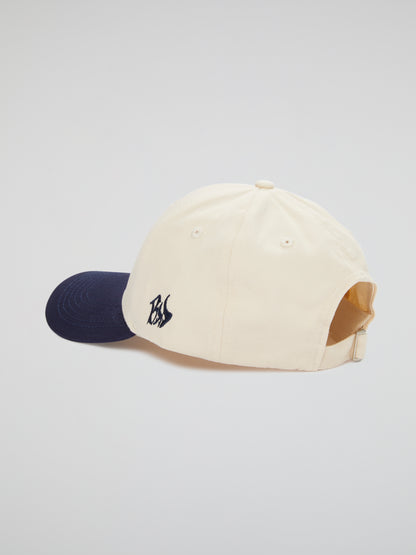 BHS BEIGE HAT & NAVY BLUE VISOR #2