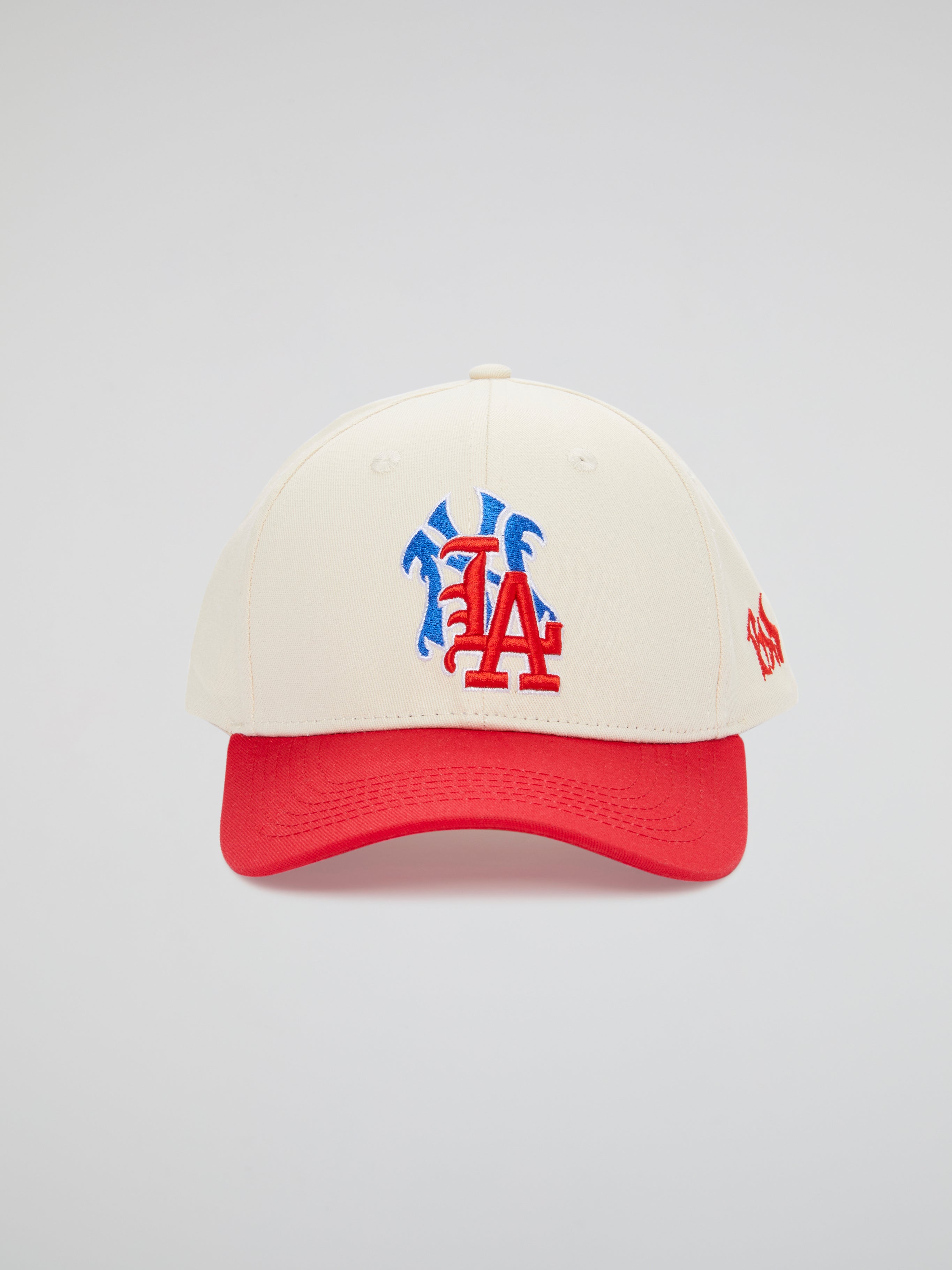 BHS BEIGE HAT & RED VISOR #1