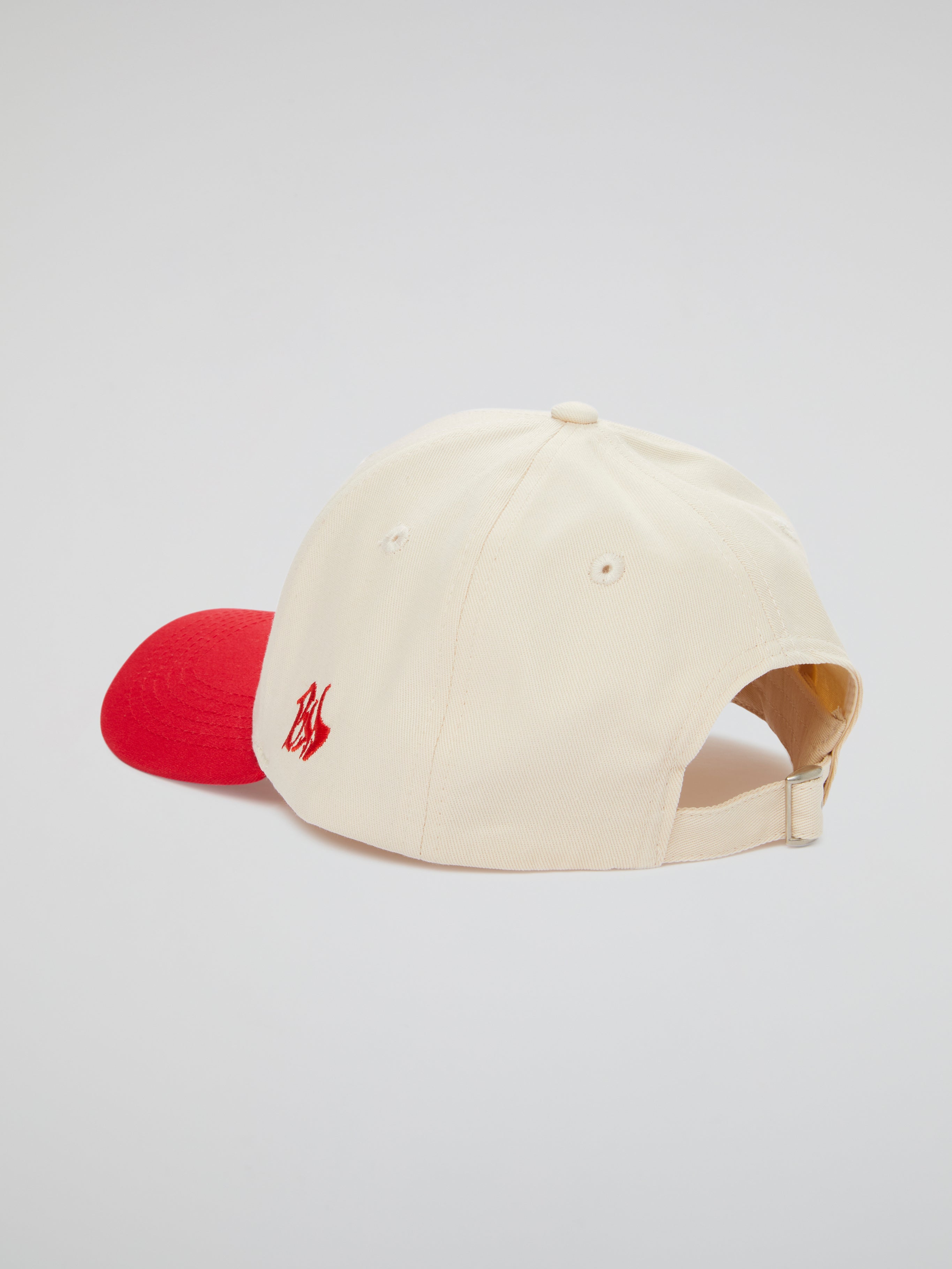 BHS BEIGE HAT & RED VISOR #1