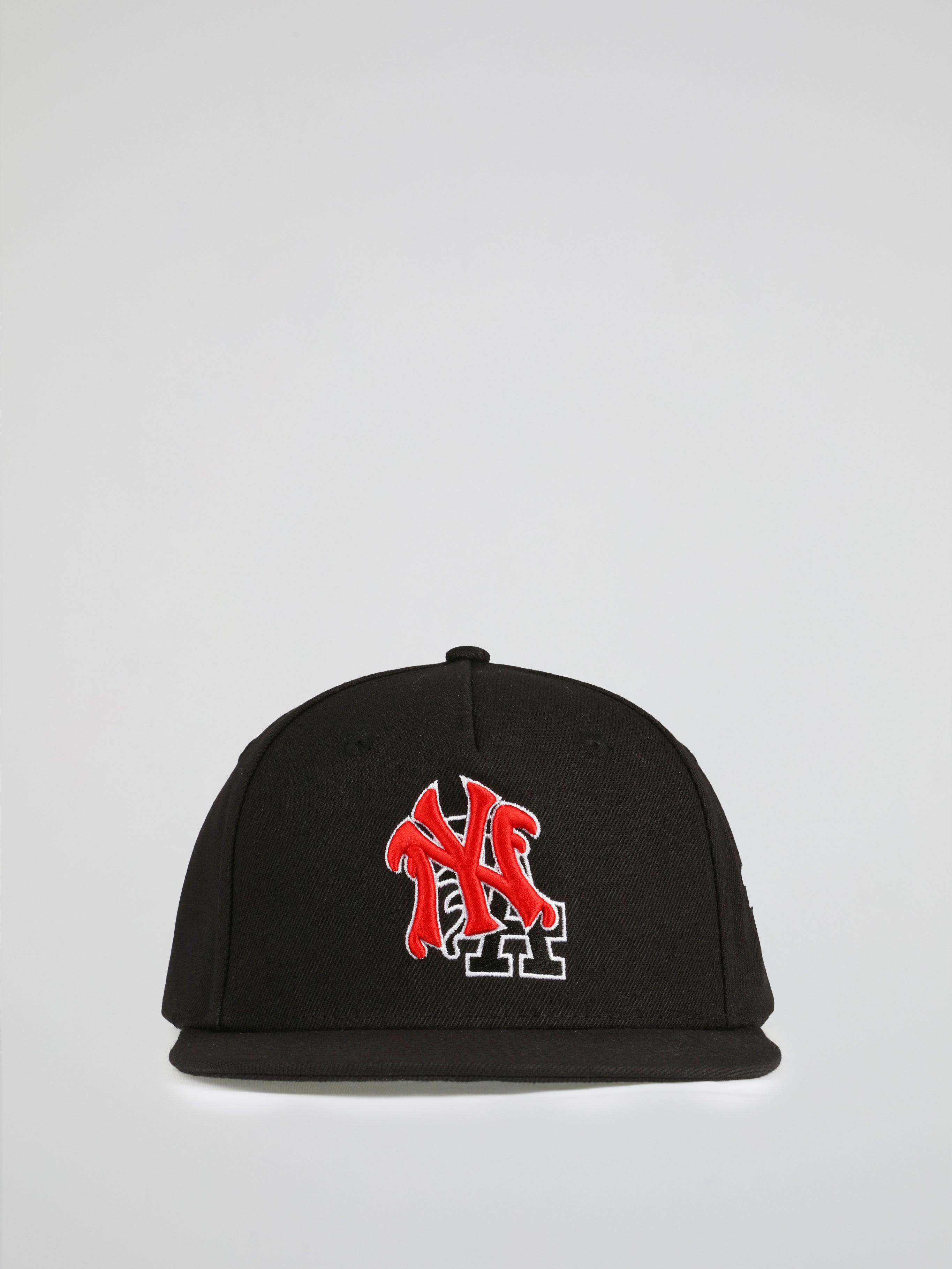 BHYPE SOCIETY BLACK HAT - NYLA RED LOGOS