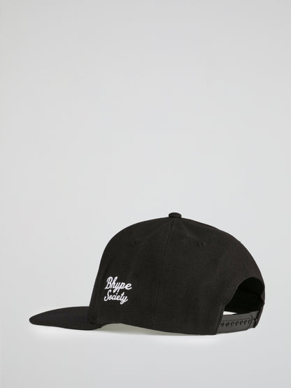 BHYPE SOCIETY BLACK HAT - NYLA RED LOGOS