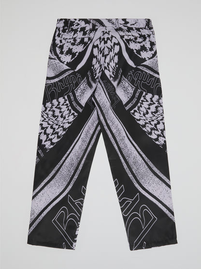 BHYPE SOCIETY BLACK & WHITE PANTS - KEFFIYEH COLLECTION