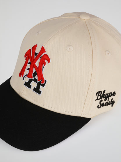 BHYPE SOCIETY BEIGE HAT - RED CITY LOGOS