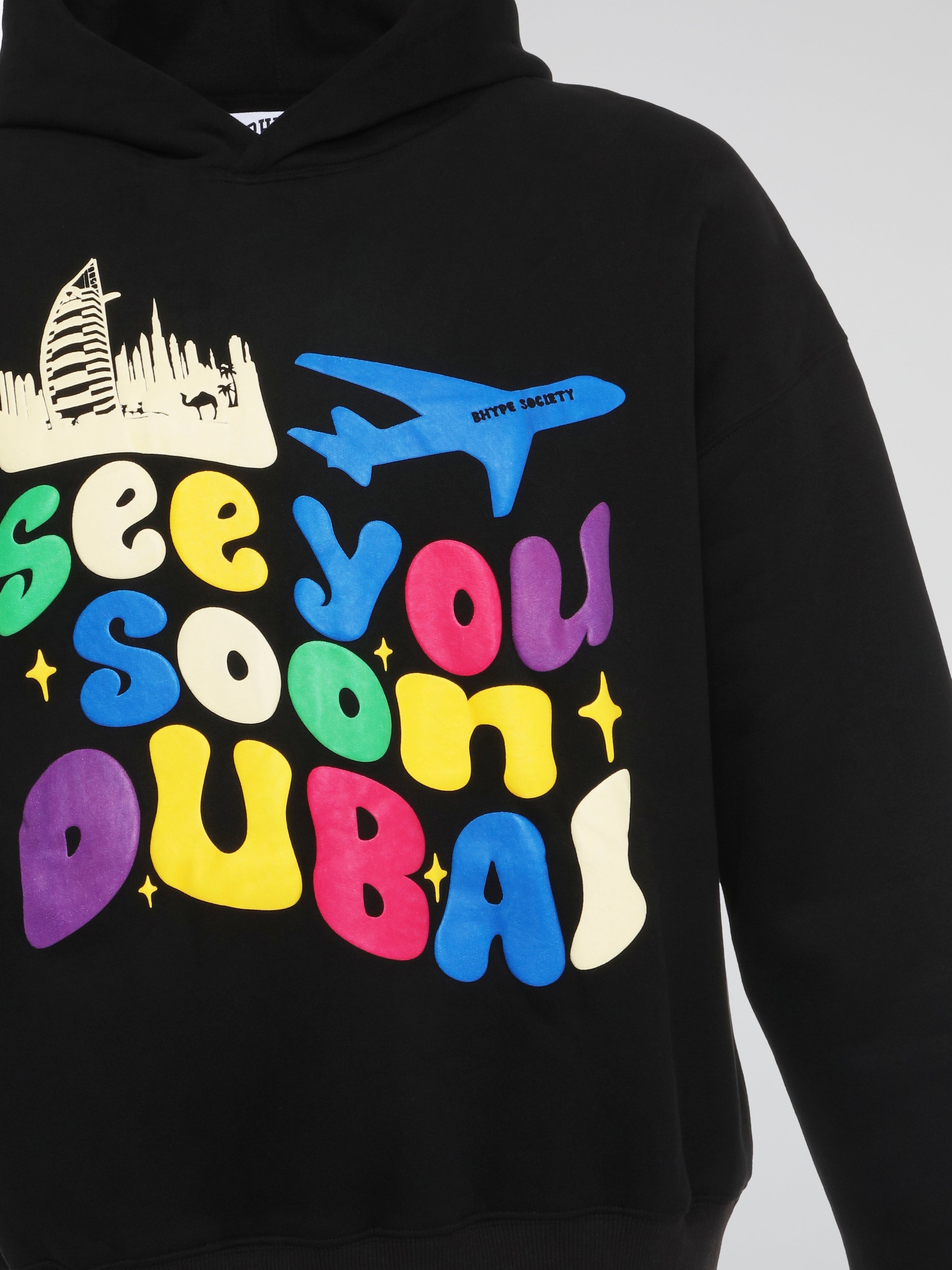 BHYPE SOCIETY SEE YOU SOON DUBAI BLACK HOODIE