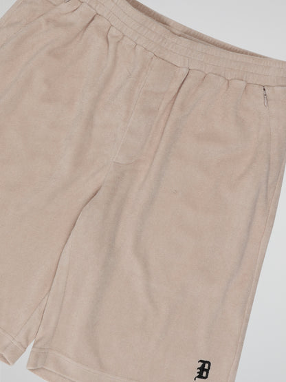 BHYPE SOCIETY BEIGE SOFT TOWELLING SHORT