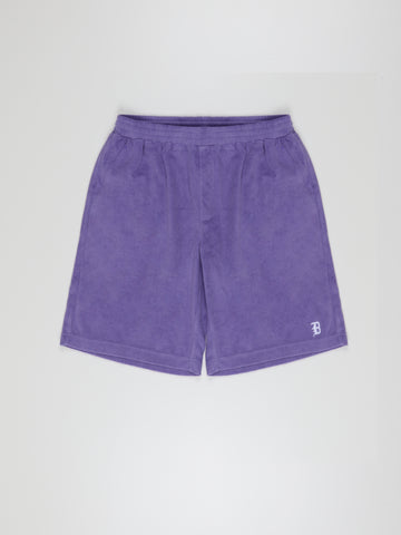 BHYPE SOCIETY PURPLE SOFT TOWELLING SHORT