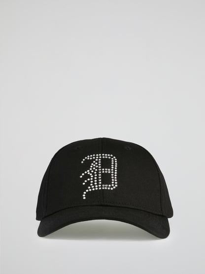 BHYPE SOCIETY BLACK HAT - STRASS VARSITY LOGO