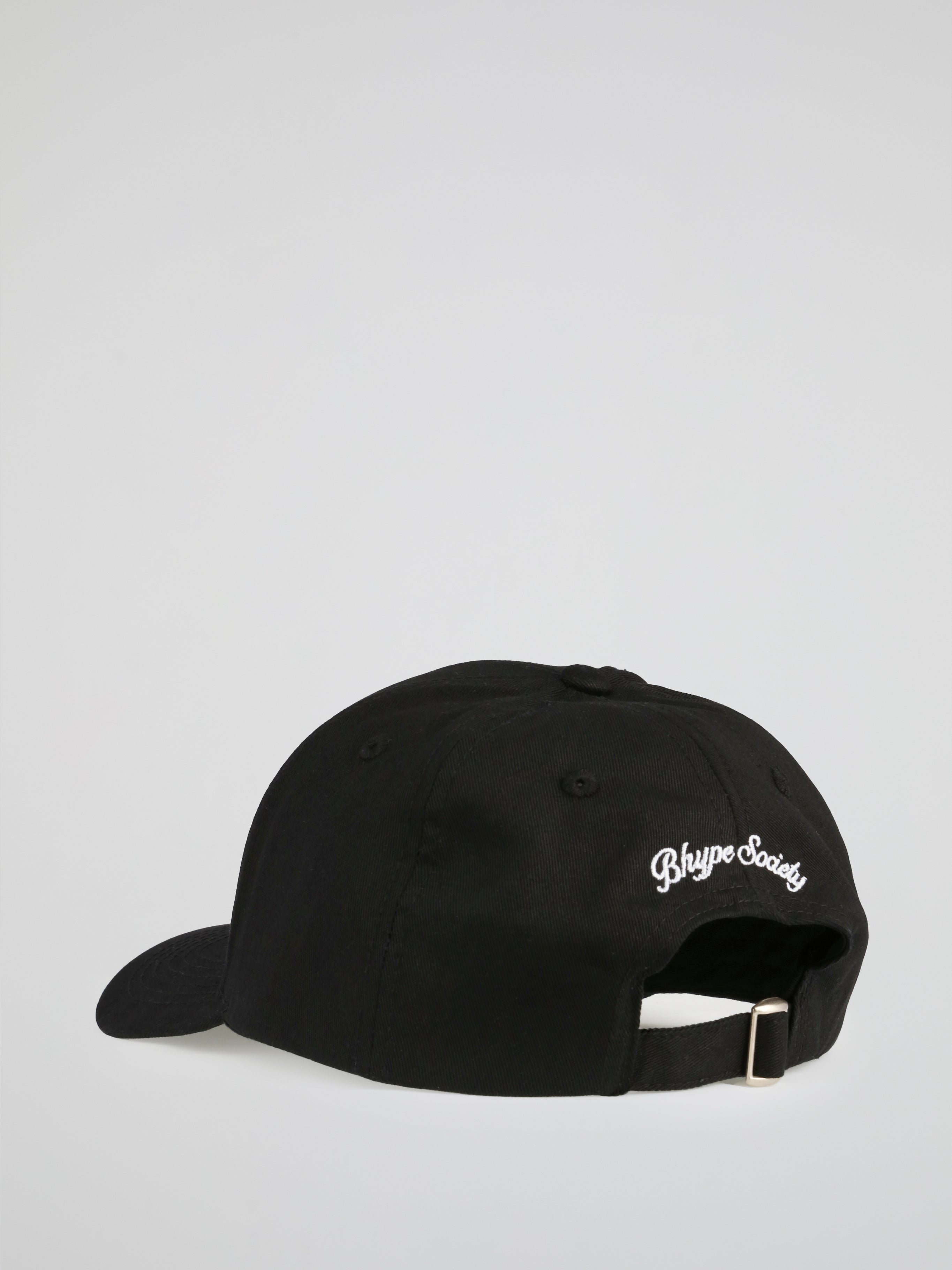 BHYPE SOCIETY BLACK HAT - STRASS VARSITY LOGO