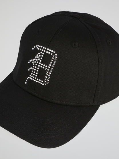 BHYPE SOCIETY BLACK HAT - STRASS VARSITY LOGO