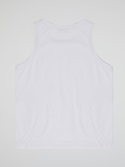 BHYPE SOCIETY WHITE TANK TOP LEFT CHEST REVERSE LOGO