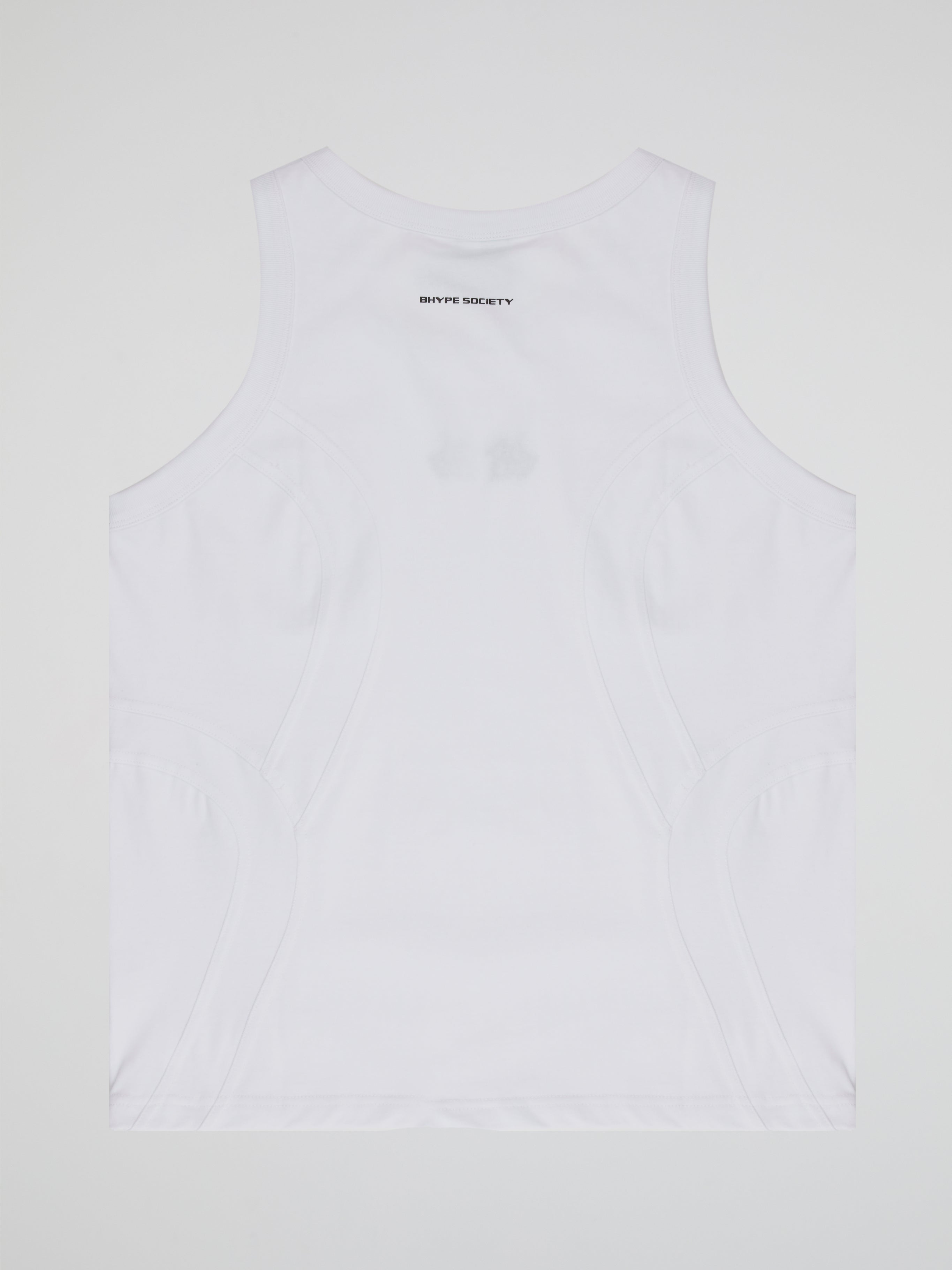 BHYPE SOCIETY WHITE TANK TOP - BHS BLACK LOGO