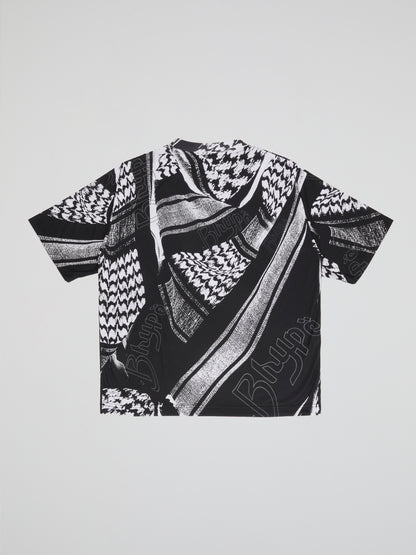 BHYPE SOCIETY BLACK & WHITE TSHIRT - KEFFIYEH COLLECTION