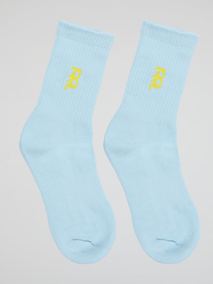 BHYPE SOCIETY - VARSITY LIGHT BLUE SOCKS