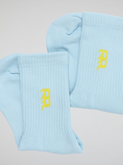 BHYPE SOCIETY - VARSITY LIGHT BLUE SOCKS