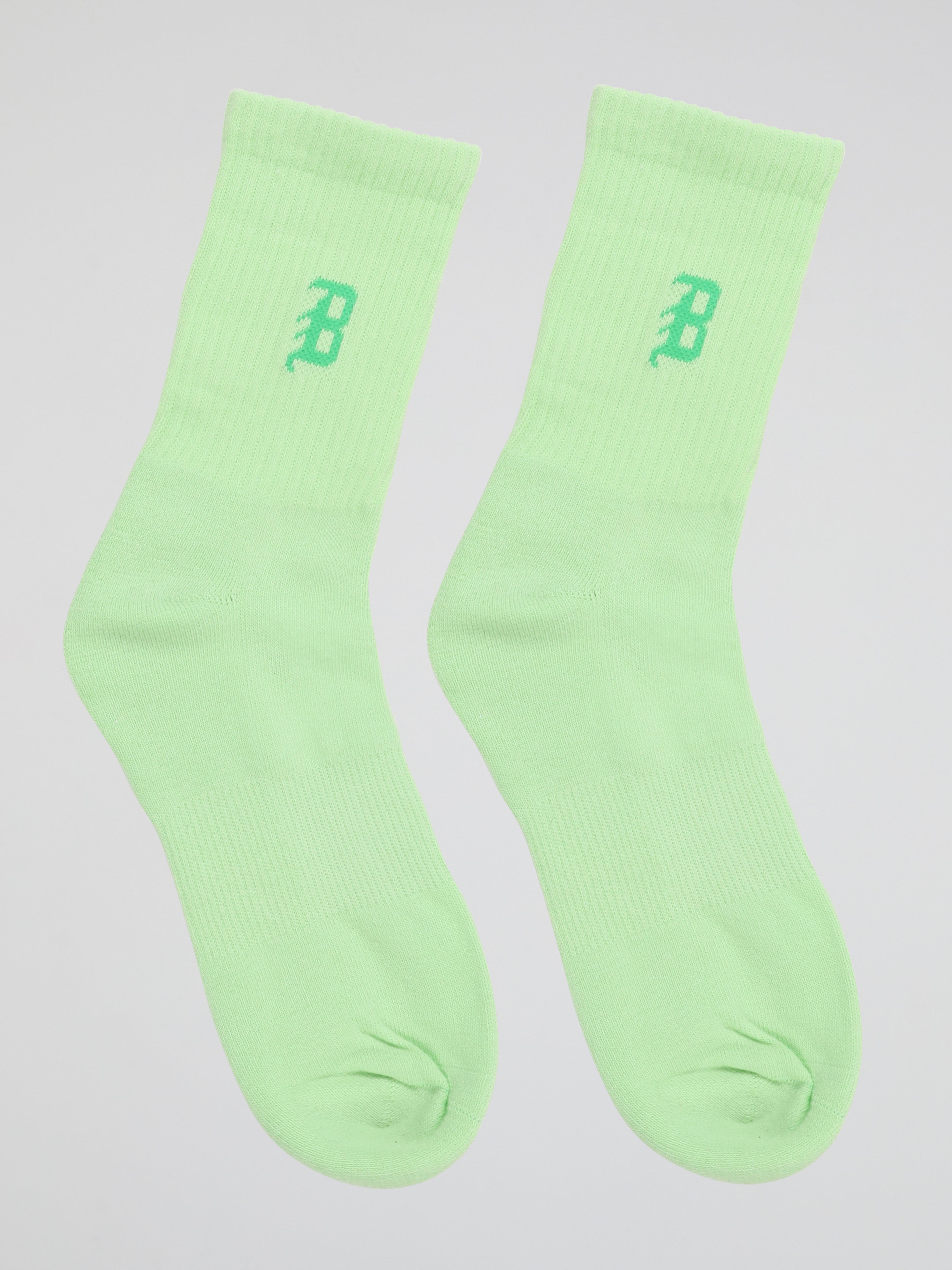 BHYPE SOCIETY - VARSITY PASTEL GREEN SOCKS